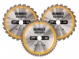 DEWALT DT1964 Construction Circular Saw Blade 3 Pack 305 x 30mm x 24T/48T/60T £77.99
